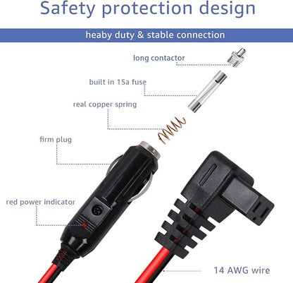 12V/24V Car Refrigerator Power Cord is Compatible - Image 3
