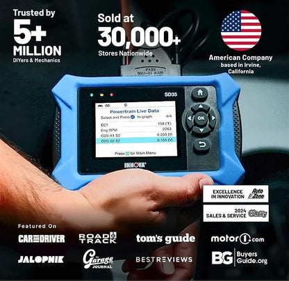Innova SD35 OBD2 Scanner – ABS, TPMS & Check Engine Code Reader, Live Data - Image 5
