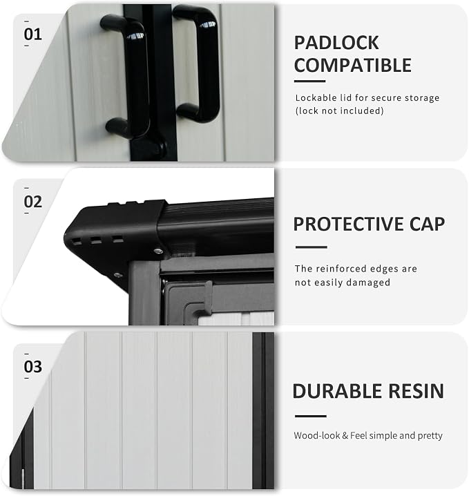 5x3 FT Resin Outdoor Storage Shed - Image 5