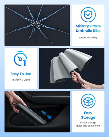 REEVAA 2025 Upgraded Truck Windshield Sun Shade Umbrella Protect Interior - Image 8