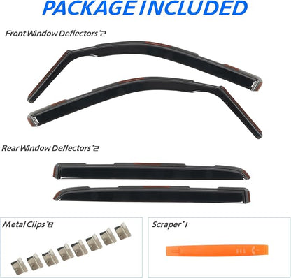 4pcs in Channel Window Rain Guards Fit - Image 6
