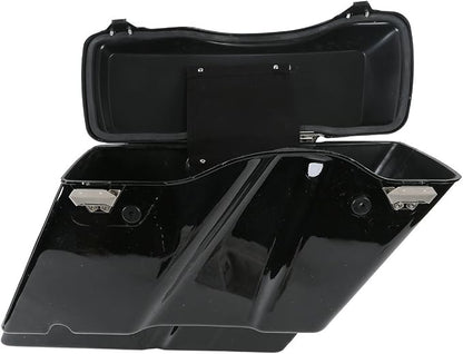 XFMT 5" Vivid Black Stretched Extended Hard Saddlebags Compatible - Image 6