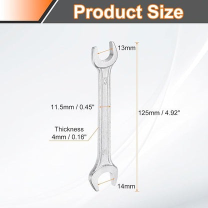 HARFINGTON Double Open End Wrench 13mm x 14mm Metric 15 Degree Offset Angle - Image 2
