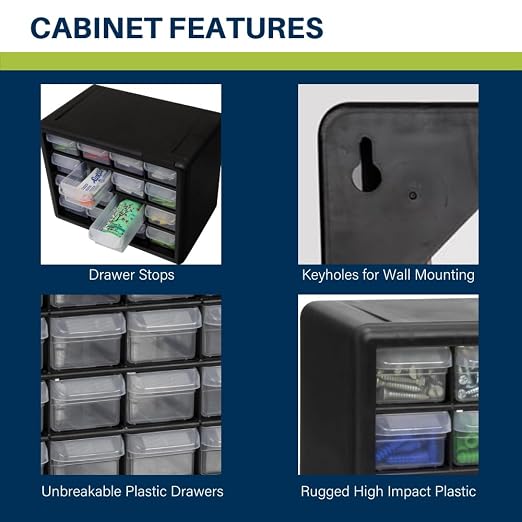 Akro-Mils 16-Drawer Plastic Drawer Storage Cabinet - Image 3