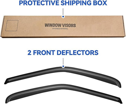 Window Visors Rain Guards for 1997-2003 Ford F150 Standard Cab, Out-Channel - Image 6