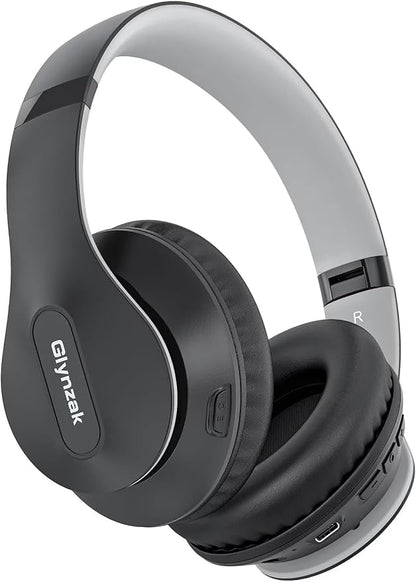 Wireless Bluetooth Headphones Over Ear, 65H Playtime HiFi Stereo Headset by Glynzak