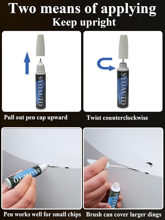 SYOAUTO White Platinum UG Touch Up Paint Fit - Image 4