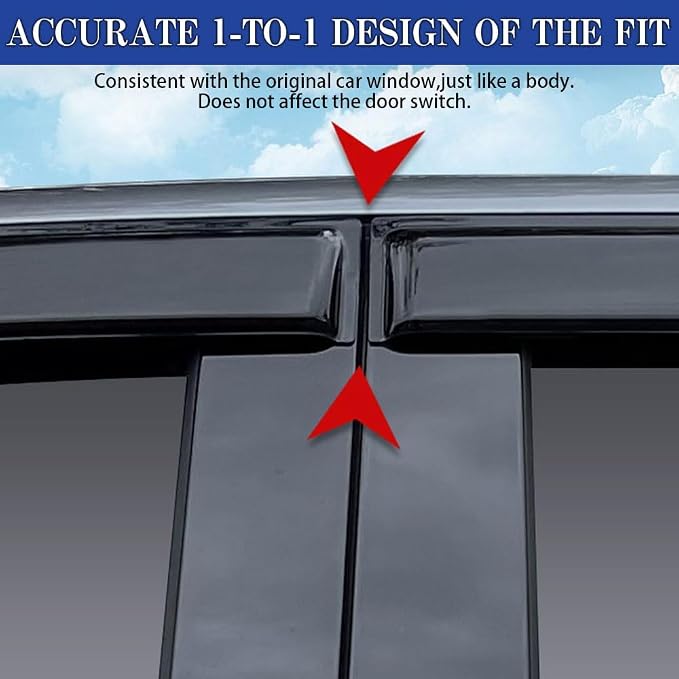 Rain Guards for Forester 2014-2018, Tape-on Side Window Deflectors for Subaru - Image 4