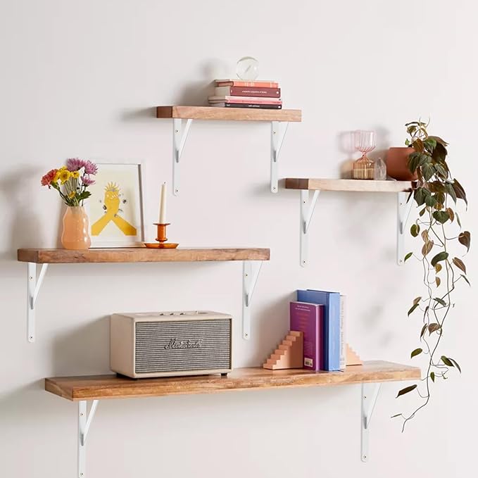 12 Pack L11 x H 8" White Heavy Duty Shelf Brackets - Image 6