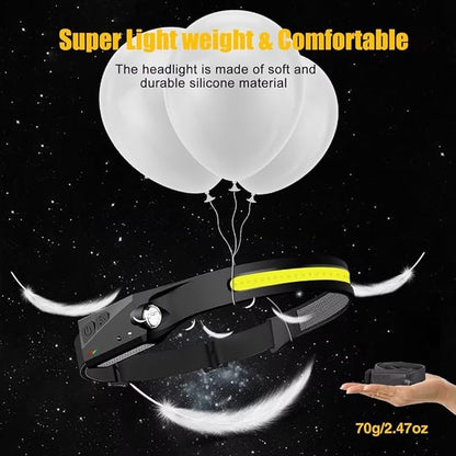Headlamp Rechargeable 3PCS, 230° Wide Beam Head Lamp LED - Image 6