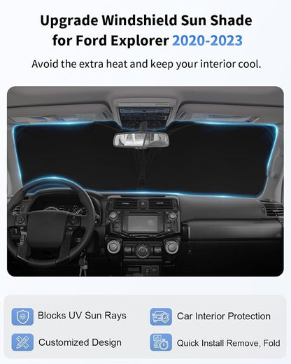 Windshield Sun Shade Sunshade for Explorer Front Windows Cover Fit for - Image 3