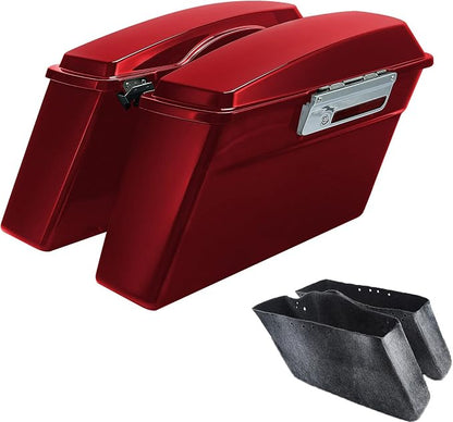 Green-L Red Hard Saddlebags Fit by Green-LMotorParts