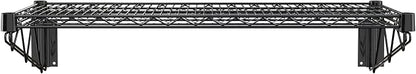 18" x 36" Black Epoxy Wire Wall Mount Shelf - Image 3