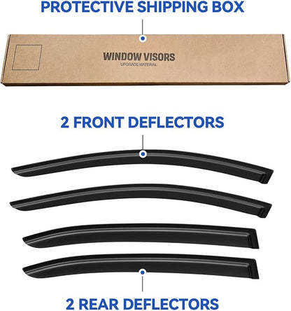 Window Visors Rain Guards for 2014-2018 Mazda 3 Sedan, Out-Channel Window Vent - Image 6