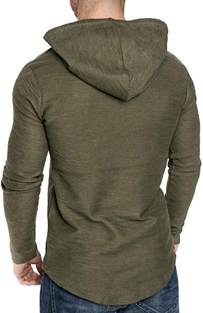 Lexiart Mens Fashion Athletic Hoodies Sport Sweatshirt Solid Color Fleece - Image 5