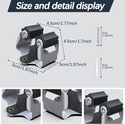 3-H Mop and Broom Holder Wall Mount 25 Pack, Broom Hanger Wall Mount - Image 3