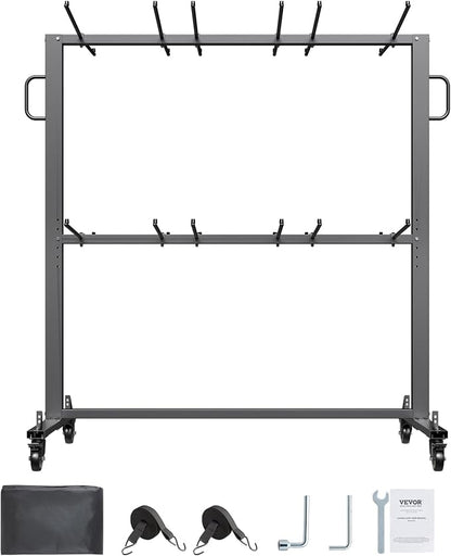 VEVOR Folding Chair Rack, 800 LBS Capacity, Heavy-Duty Chair Cart - Image 9