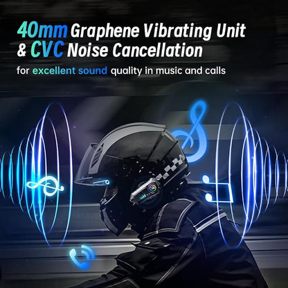 Motorcycle Helmet Bluetooth Headset, Outdoor Wireless Bluetooth 5.3 Headphone - Image 3