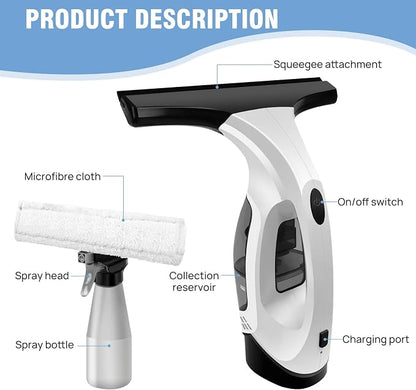 Handheld Window Vacuum Cleaner, Small Rechargeable Window Vacuum Cleaner - Image 6