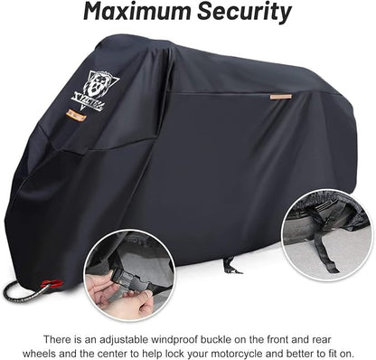 XYZCTEM Motorcycle Cover -Waterproof Outdoor Storage Bag, Made of Oxford - Image 4