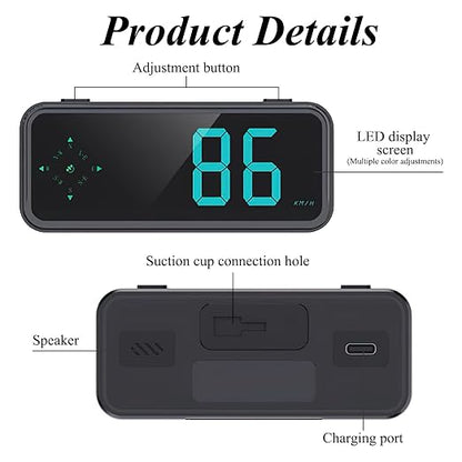 GPS Digital Speedometer for Car MPH, Universal HUD Speed Meter - Image 5