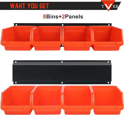 Screw Organizer Wall Mount Hardware Organizer Garage Storage Bins Box Small - Image 5