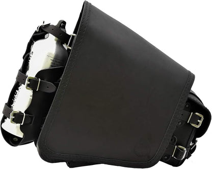 Outsider, motorcycle leather saddle bag by DEEMEED
