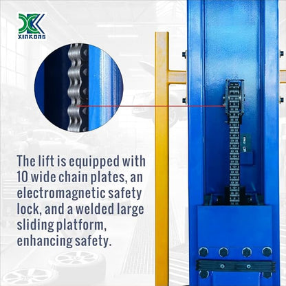 XK-6200 Mobile Single Post Car Lift Electro-Lock Maximum Lifting Capacity 6200 - Image 7
