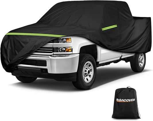 for Silverado 2500 3500 HD Crew cab Short Bed 6.6ft Truck Cover, Light Shell by BIGACOVER