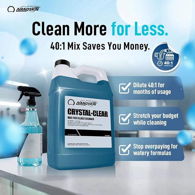 Nanoskin CRYSTAL-CLEAR VOC-Free Glass Cleaner 16 oz - Image 4