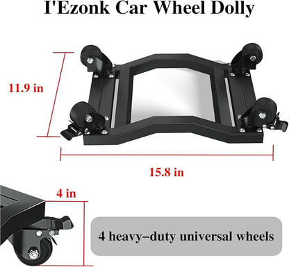I'EZONK Industrial Stainless Steel Car Dolly Set of 4-6, 084kg Capacity | Pro - Image 2