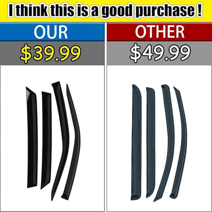 Rain Guards for Jeep Renegade 2015-2023, Tape-on Side Window Deflectors for - Image 2