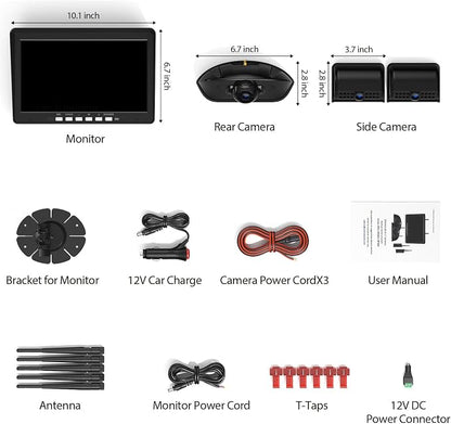 10.1" RV Backup Camera Wireless System Plug and Play, Pre-Wired - Image 8