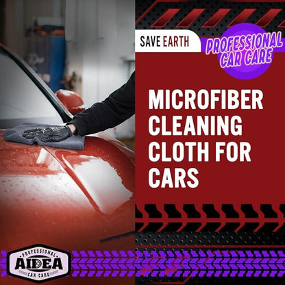AIDEA Microfiber Cleaning Cloth Grey 10PK, Micro Fiber Cloth - Image 4