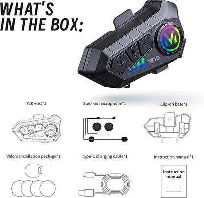 Motorcycle Helmet Bluetooth Headset, Outdoor Wireless Bluetooth 5.3 Headphone - Image 7