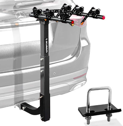 3 Bike Rack Bicycle Carrier Racks Hitch Mount Double Foldable Rack by IKURAMR