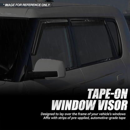 Auto Dynasty 4Pcs Carbon Fiber Pattern Window Visors Compatible - Image 3
