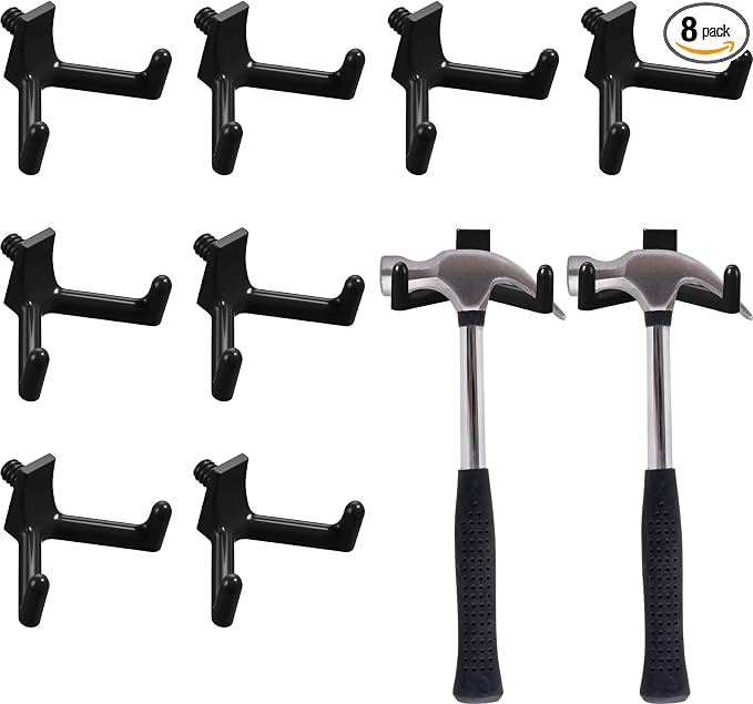 8 Pcs Shed Storage Tool Hooks Accessories Compatible by Qiyaz