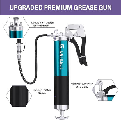 8000 PSI Heavy Duty Grease Gun Kit - 14oz - Image 3