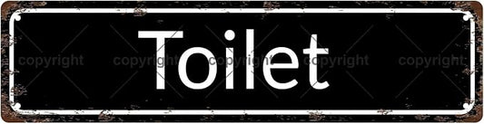 Toilet Vintage Metal Tin Sign, Street Sign, Home Decor, Room Decor, Wall Decor by Unknown