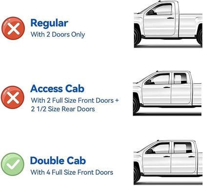 Window Visors Rain Guards for Toyota Tacoma 2005-2023 Double Cab/Full-Size Cab - Image 2