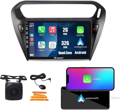 Kunfine Car CarPlay Android Auto Navigation Stereo GPS Radio Reverse Camera by KUNFINE