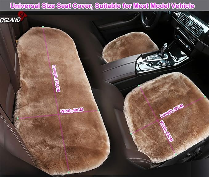 Fluffy Genuine Australia Sheepskin Car Seat Cover - Image 6