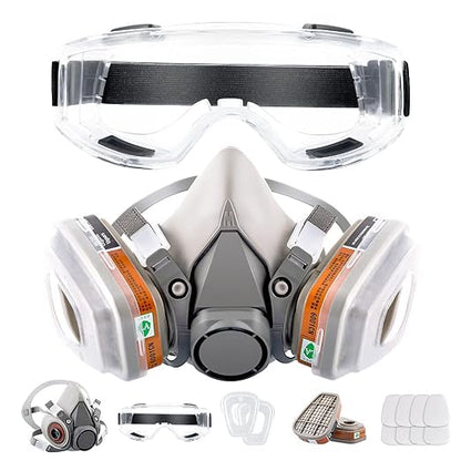 Respirator Reusable Half Face Cover Gas Mask by RBLCXG