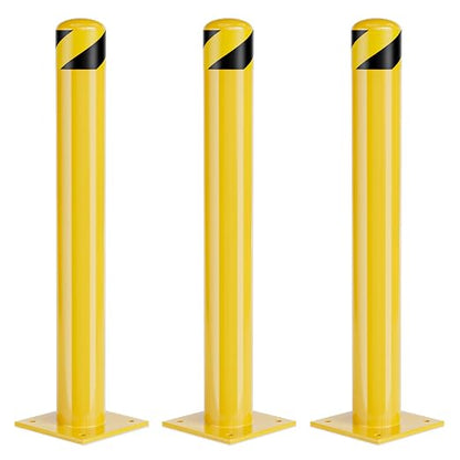 Safety Bollard Post, 36 Inch Height Steel Bollards, 4.5 Inch Diameter Parking by SpecializeinYourNeeds