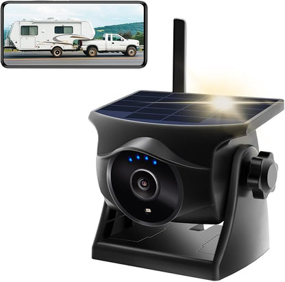 1080P Solar Wireless Backup Camera, Magnetic WiFi Hitching Camera, Night Vision by INSEETECH