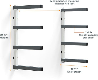 Bora 4-Level Lumber Storage Rack Wood and Garage Organization Space Saving - Image 2