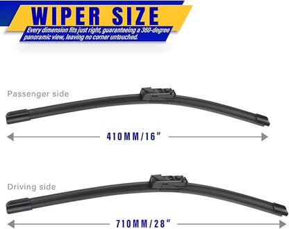 2 wipers Replacement for 2017-2018 2021 Toyota Prius Prime, Windshield Wiper - Image 2
