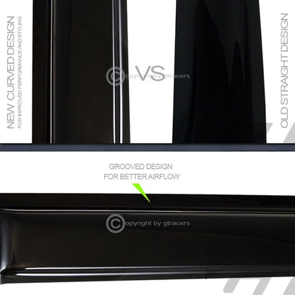 4pcs Front Rear Window Deflector Sun/Rain/Wind Guards Smoke Window Visors 07-13 - Image 2