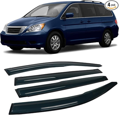 4PCS Rain Guards Fit for Honda Odyssey 2005-2010, Front & Rear Window Visors by CHYKORLA